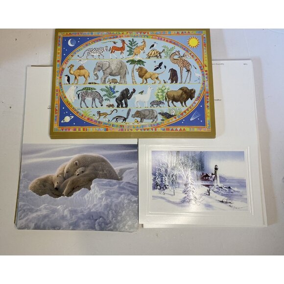 CRAFT LOT VTG Unused Christmas Cards 70 Pieces Junk Journal Snow Animals READ - Picture 11 of 11